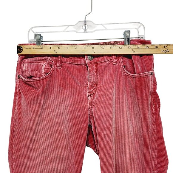 Picaro Corduroy pants Skinny The Letterpress Womens Red With Ankle Zippers SZ 29 - Picture 7 of 16